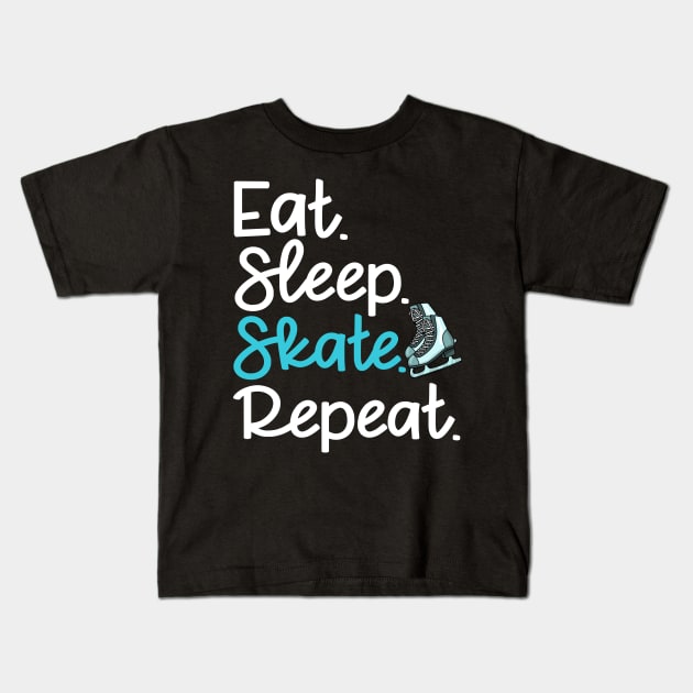 Eat Sleep Skate Repeat - Figure Ice Skating Gift Kids T-Shirt by biNutz